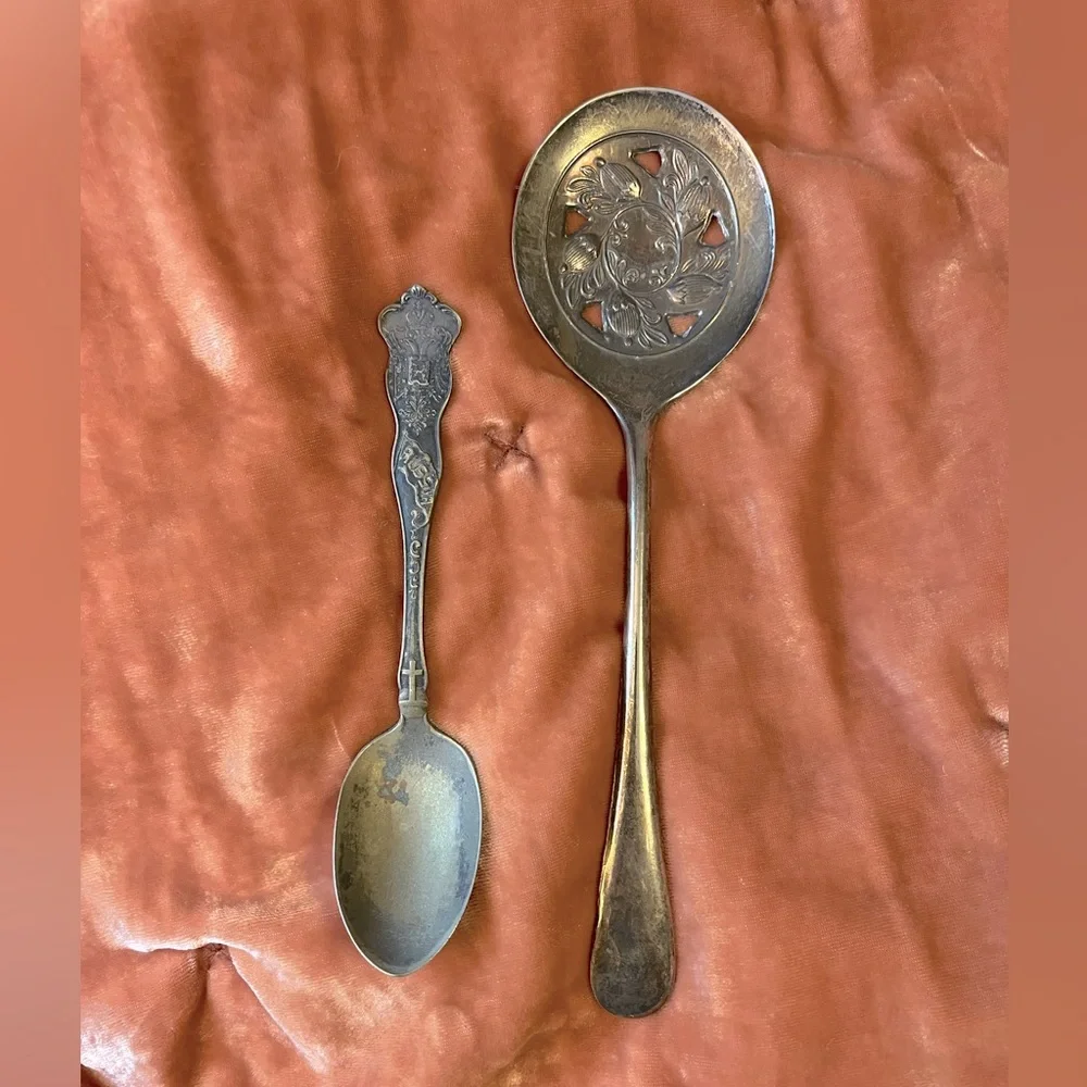 Elegant Silver Serving Spoon Set